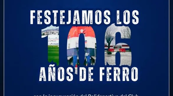 Ferro festeja sus 106 años con una jornada especial en el Polideportivo