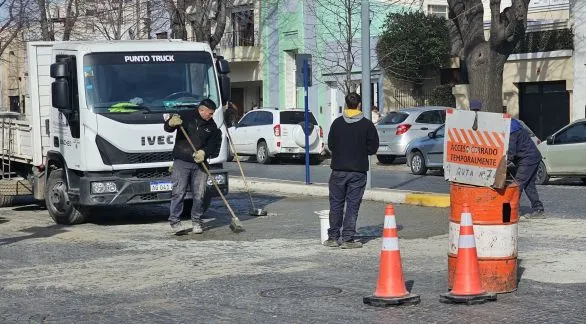 Este lunes continuarán las obras en la av. Colón