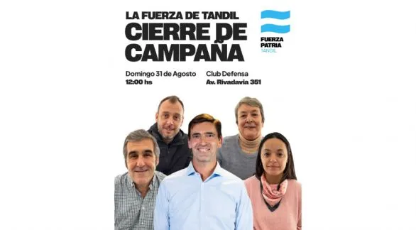 Fuerza Patria Tandil cerrará su campaña en el Club Defensa
