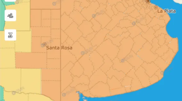 Hay alerta naranja por tormentas para este sábado