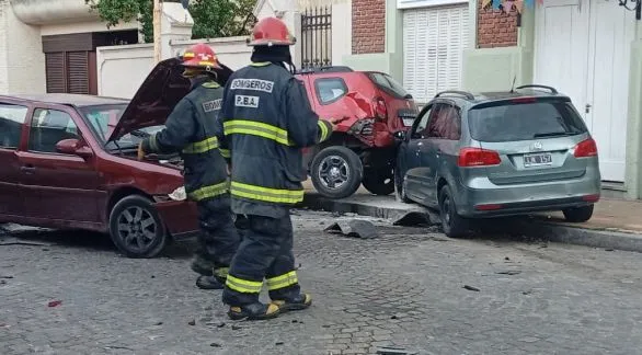 Violento choque múltiple en pleno centro